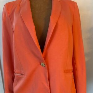 Philosophy Vibrant Coral Peach Stretch Knit Jacket Blazer XL